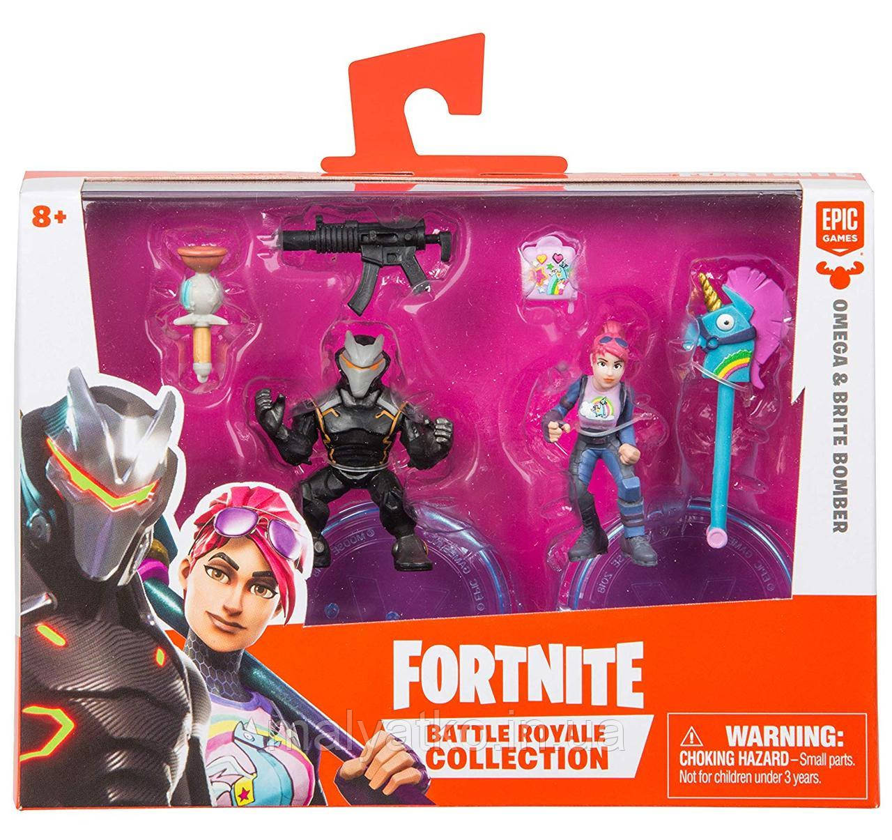 Набір фігурок Fortnite Battle Royale Collection Omega & Brite Bomber, фото 1