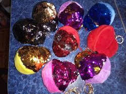 Брелок гаманець із паєтками