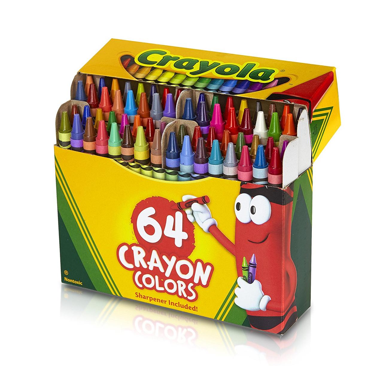 Цветные восковые карандаши, в наборе 64 штук, Crayola (Крайола) - фото 1 - id-p333942557
