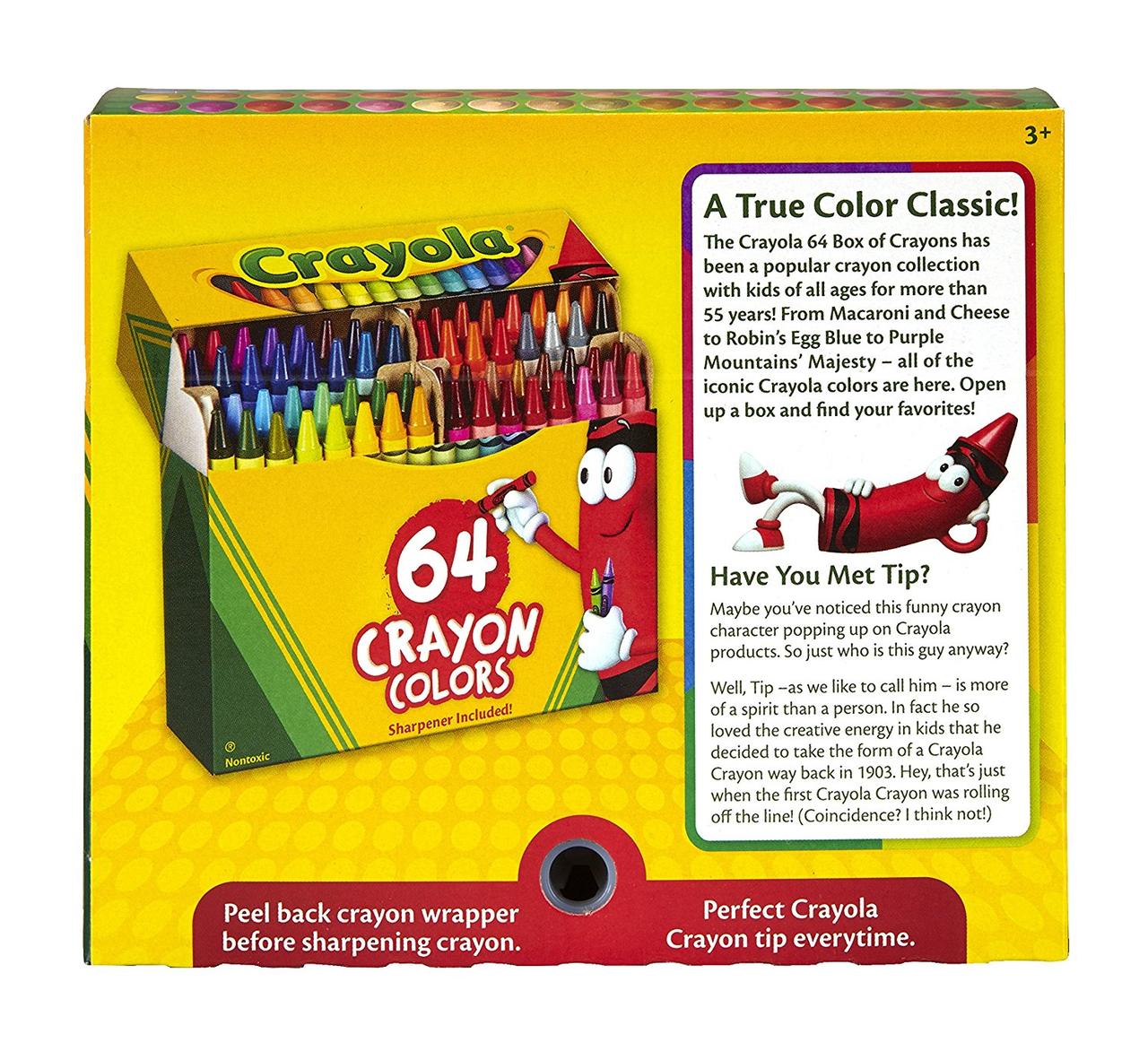 Цветные восковые карандаши, в наборе 64 штук, Crayola (Крайола) - фото 5 - id-p333942557