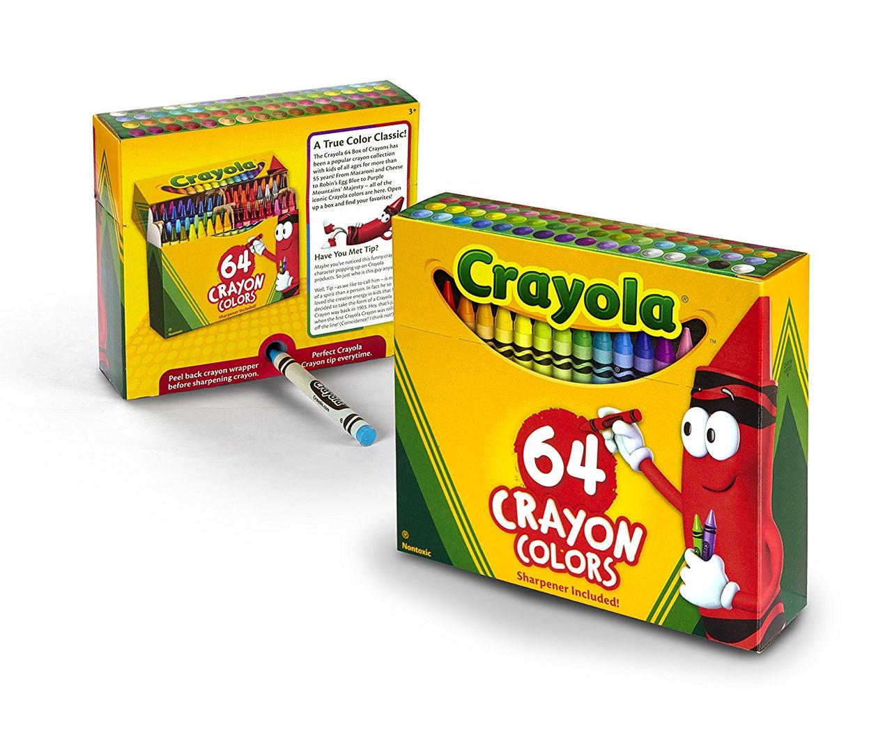 Цветные восковые карандаши, в наборе 64 штук, Crayola (Крайола) - фото 6 - id-p333942557