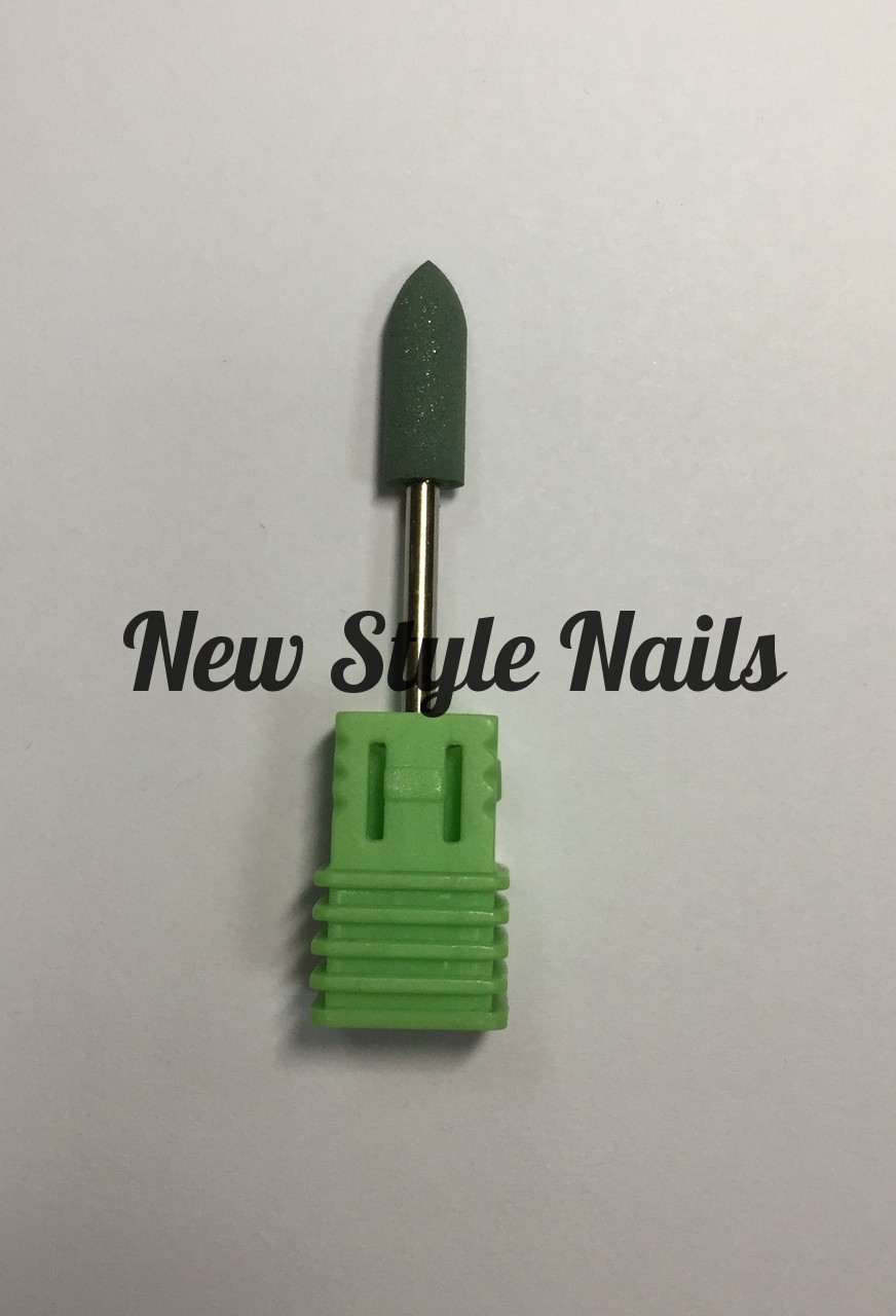 Насадка для фрезера корундовая,пуля (зеленая)