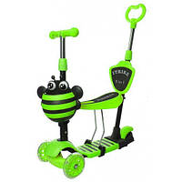 Трьохколісний самокат iTrike Maxi 5 в 1 JR 3-026-M, зелений
