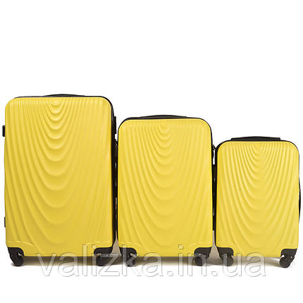 Комплект валіз з полікарбонату малий, середній, великий Wings, фото 2