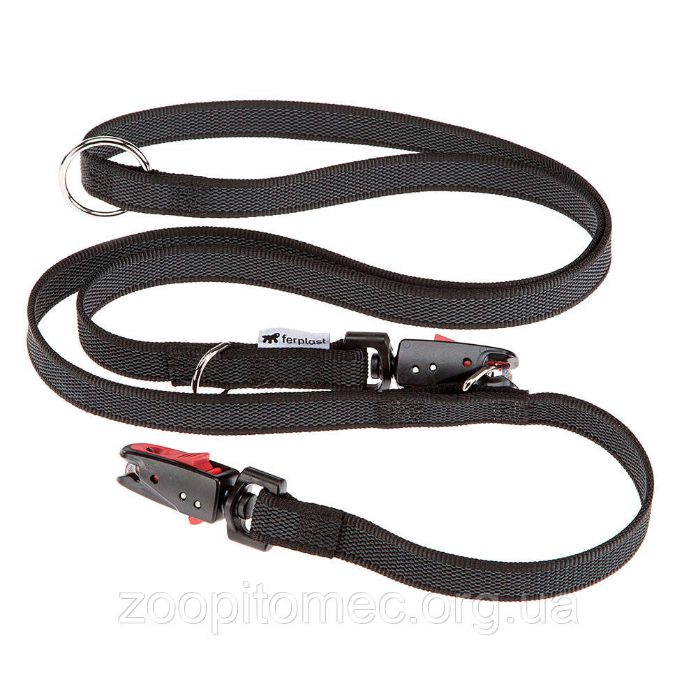 Повідець для дресирування собак FERPLAST (Ферпласт) DAYTONA GUMMY MATIC GA 20/200 з автом.карабіном, чорний, фото 1