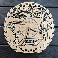 Оригинальные настенные часы из дерева «Формула 1»