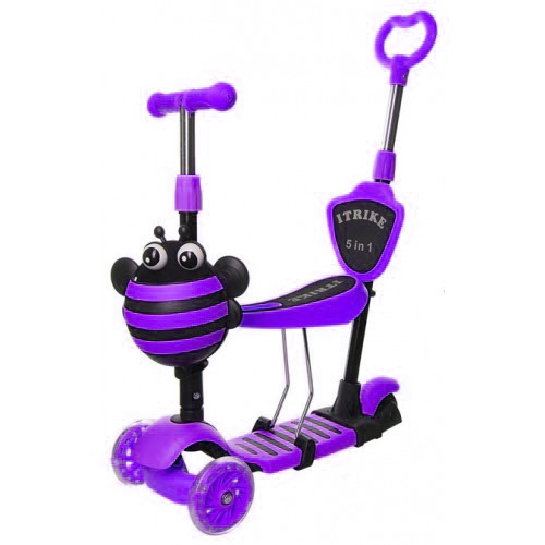 Трьохколісний самокат iTrike Maxi 5 в 1 JR 3-026-M, фіолетовий, фото 1