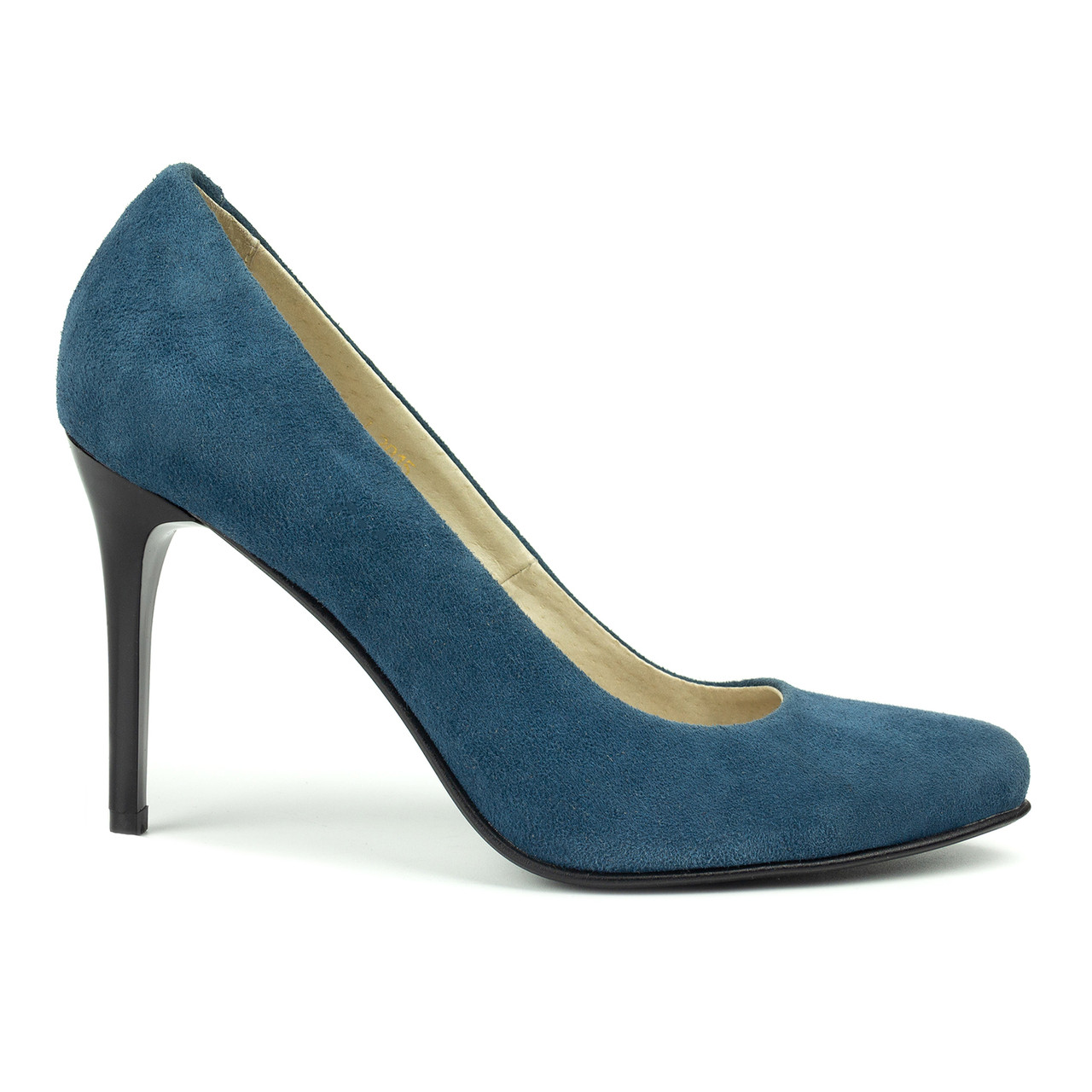 Туфлі жіночі на високих підборах 39 розмір Woman's heel сині з натуральної замші, фото 1
