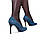 Туфлі жіночі на високих підборах 39 розмір Woman's heel сині з натуральної замші, фото 4