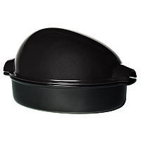 Ростер для запекания курицы с крышкой Emile Henry OVENWARE 41,5x27,5 см черная 798444