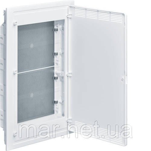 Щит 4-рядний для ММ-обладнання, в / в, білі пластикові перфоровані двері, GOLF, фото 1