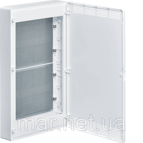 Щит 4-рядний для ММ-обладнання, с / в, білі пластикові перфоровані двері, GOLF, фото 1