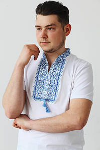 Чоловіча футболка короткий рукав на білій тканині чф-07