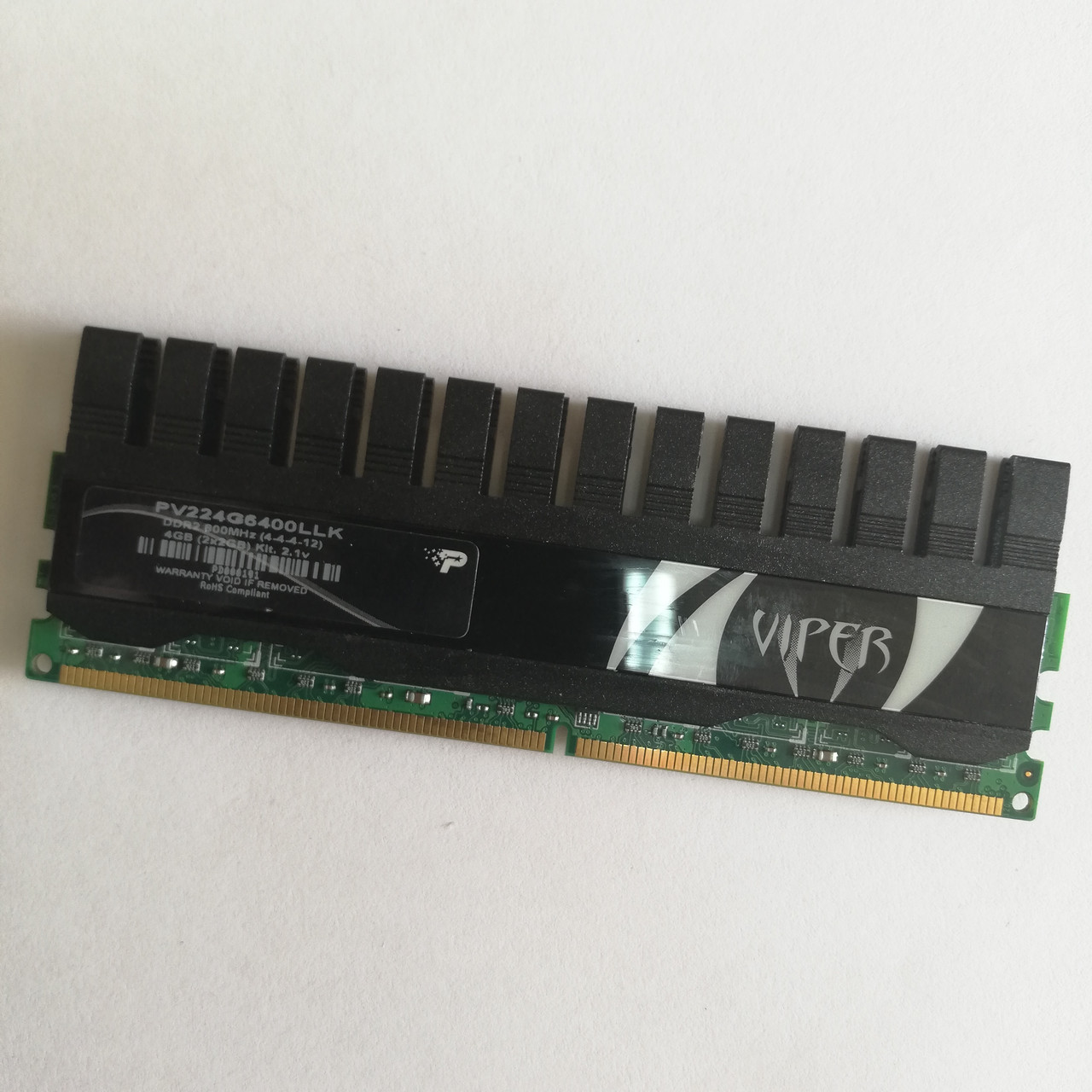 Игровая оперативная память Patriot Viper DDR2 2Gb 800MHz PC2 6400U CL4 (PV224G6400LLK) Б/У