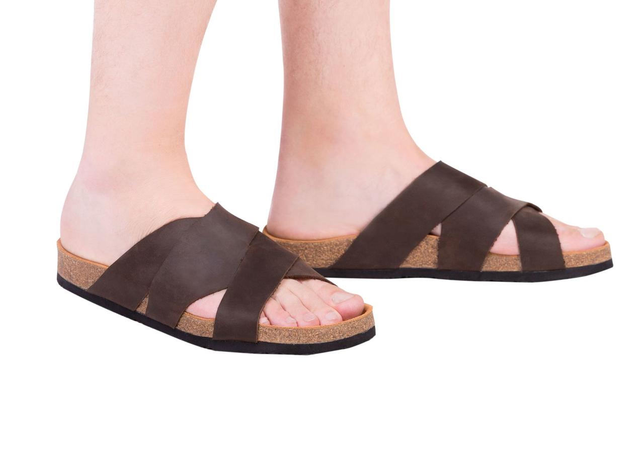 Анатомічні шльопанці (сині, коричневі) - Foot Care FA-307