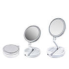 Дзеркало з підсвічуванням для макіяжу My Fold Away Mirror white, фото 3