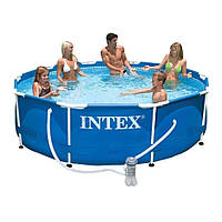 Каркасный бассейн Intex 28202 Сборный Metal Frame 305 x 76 см + насос фильтр