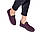 Жіночі бордові сліпони 36. 39. з натуральної замші на плоскій гумовій підошві з заокругленим носком, фото 4