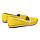 Жовті шкіряні еспадрільї на низькому ходу Woman's heel з заокругленим носком, фото 3