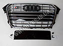 Решітка радіатора Audi A4 2012-2015 стиль Audi S4 Black+Chrome, фото 2