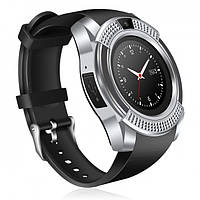 Розумний годинник Smart Watch GSM Camera V8, сільвер