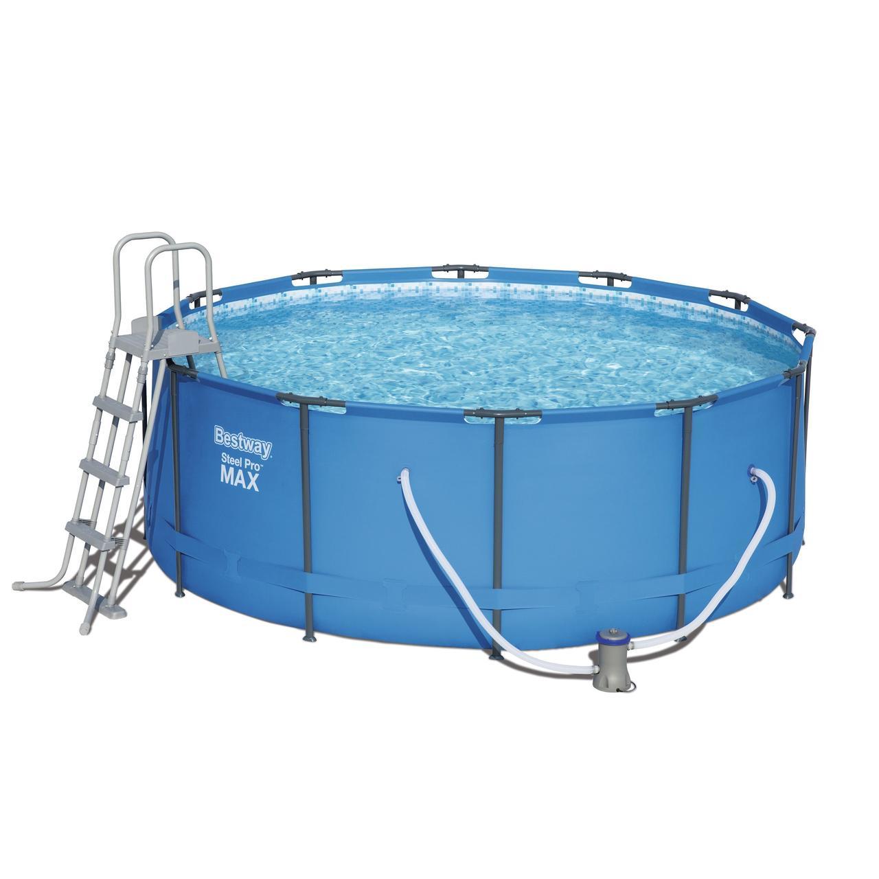 Каркасний басейн Bestway 15427 — 5, 366 х 133 см (фільтр 3 785 л/год, сходи, тент, підстилка), фото 1