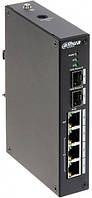 Управляемый POE коммутатор Dahua DH-PFS4206-4P-96 с 3 портами POE 100Мбит + 1 порт POE 1000Мбит + 2 порта SFP