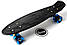 Пенніборд Black 22" Logo. Золота підвіска! Сині колеса., фото 2