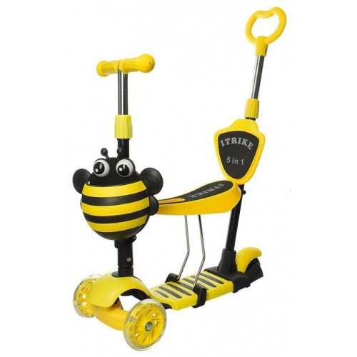 Триколісний самокат iTrike Maxi 5 в 1 JR 3-026-M, жовтий, фото 1