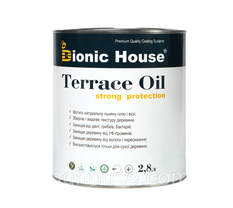 Терасна олія TERRACE OIL Bionic House на лляній основі з натуральним бджолиним воском 3 л