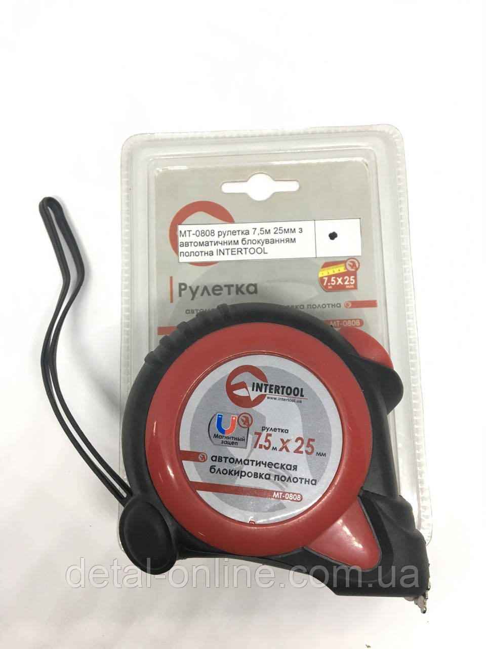Рулетка 7.5 м*25 мм INTERTOOL MT-080