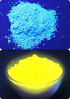 Супер яркий флуоресцентный порошок Нокстон с желтым и синим свечением (100 грамм + 100 грамм)