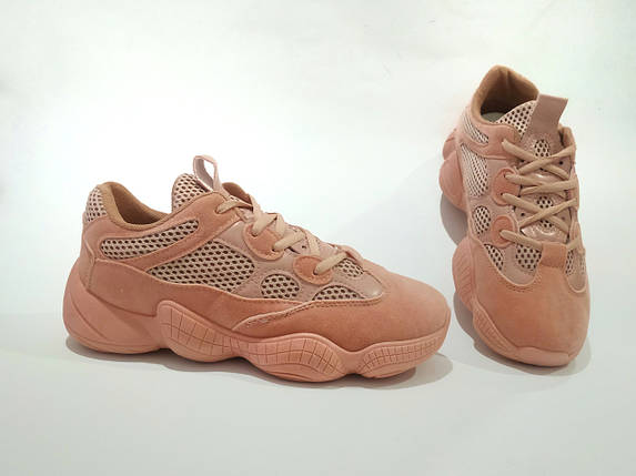 Adidas Yeezy 500 ПУДРІЧНІ РОСОВНІ КОРАЛЛОВІ жіночі кросівки аддас висі 500\, фото 1
