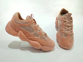 Adidas Yeezy 500 ПУДРІЧНІ РОСОВНІ КОРАЛЛОВІ жіночі кросівки аддас висі 500\, фото 3