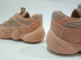 Adidas Yeezy 500 ПУДРІЧНІ РОСОВНІ КОРАЛЛОВІ жіночі кросівки аддас висі 500\, фото 6