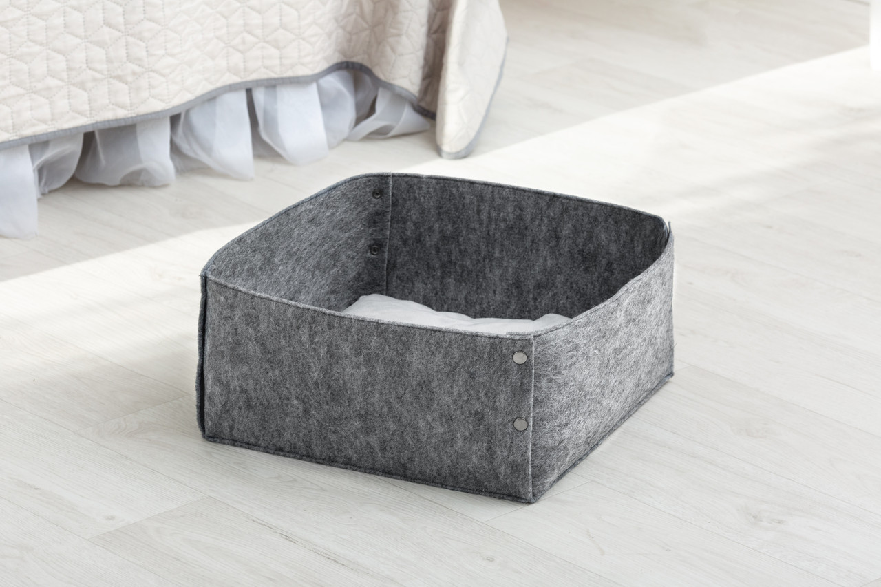Будиночок для тварин "Кошик на кнопках" з подушкою, Digitalwool