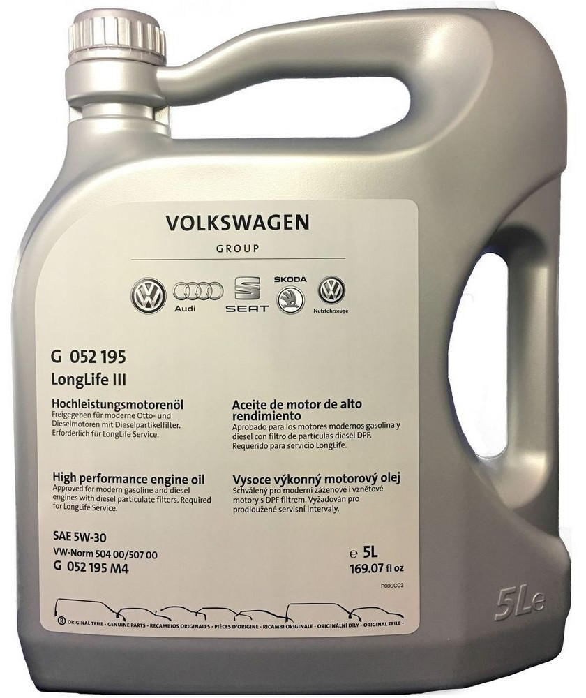 Моторное масло VAG LongLife III 5W-30 5л (G052195M4) от GermanOil.in.ua