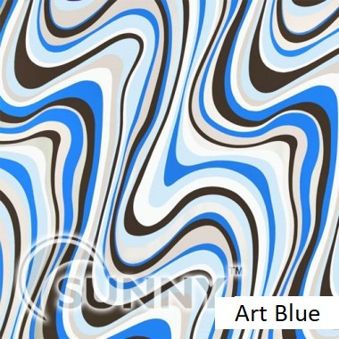 Рулонні штори для вікон у відкритій системі Sunny, тканина Art Blue, фото 1