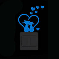 Люмінесцентна наклейка "Кіт" - 11*11см