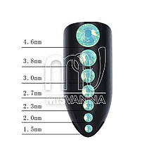 Стрази опал Boshiling мікс розмірів, 720 штук сині, фото 5