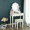 Туалетний столик Wooden Dresser S білий + табурет (3051), фото 3