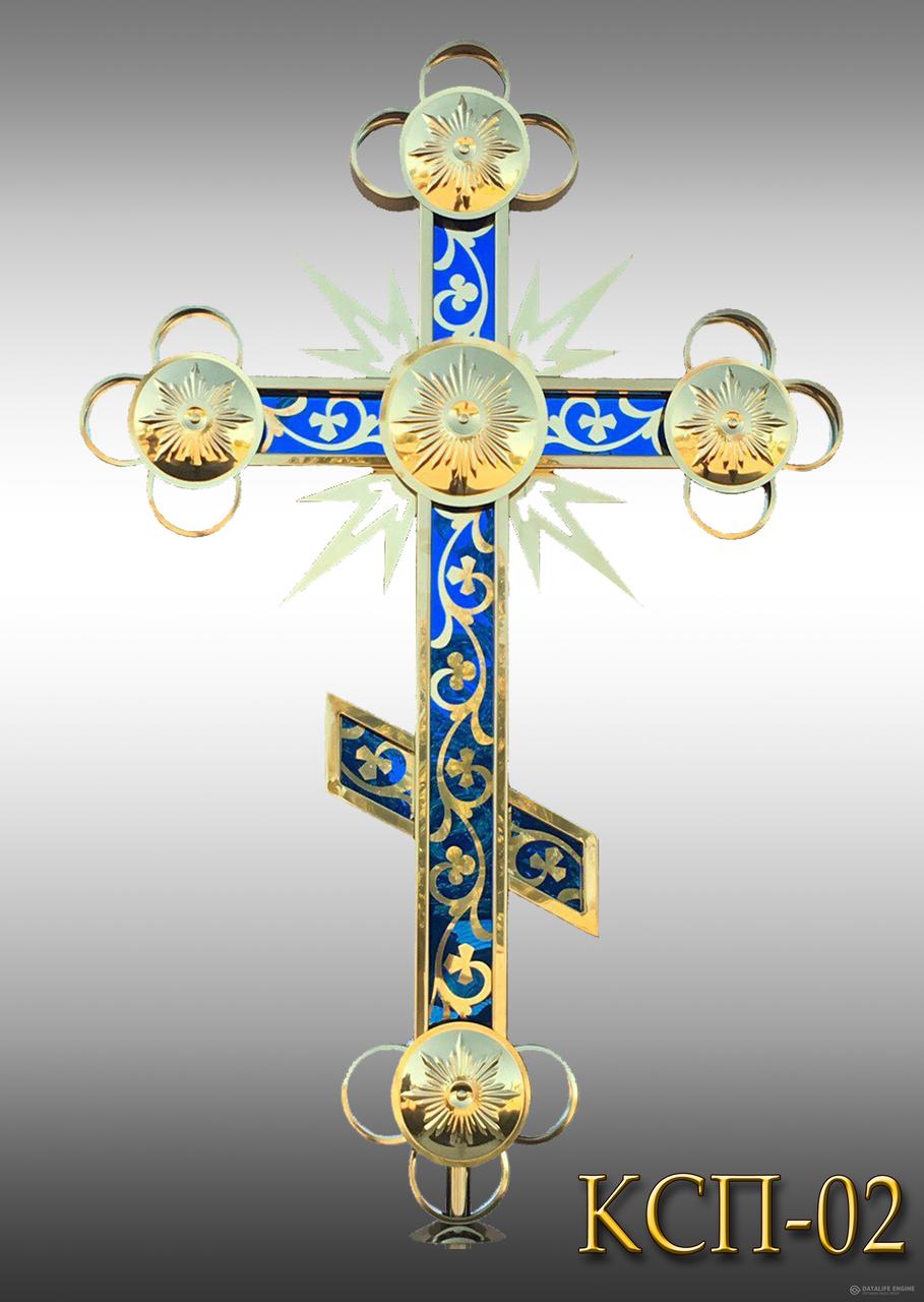 Хрест накупольний з напиленням нітрид титану КСП - 02 (Висота 0,75 - 4,5м)