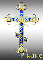 Хрест накупольний з напиленням нітрид титану КСП - 02 (Висота 0,75 - 4,5м)