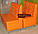 Дивани з ґудзиками в спинці "Ренесанс" 1200х600х900 мм яскравий колір, фото 4