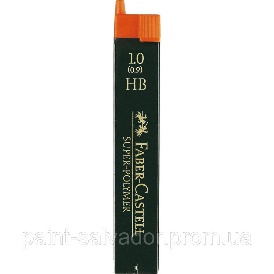 Грифель 0,9 мм HB Super-Polymer 12 штук у пеналі Faber-Castell 120900