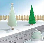 Захист дерев і кущів взимку з застосуванням нетканих матеріалів Агротекс