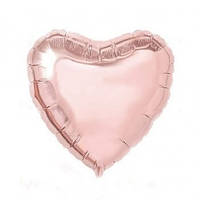 Куля фольгована серце РОЖЕВЕ ЗОЛОТО 5 дюймів (13 см)