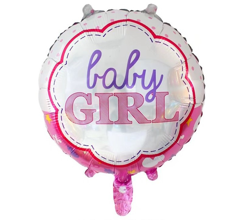Фольгований круглий шар, BABY GIRL — 44 см (18 дюймів)
