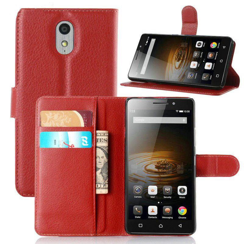 Чохол-книжка Litchie Wallet для Lenovo Vibe P1m Червоний