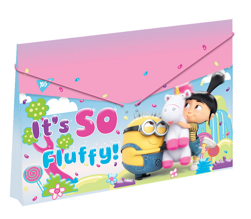 Папка пласт. на резинці 38х25см "Minions Пухнастий" Yes 491684